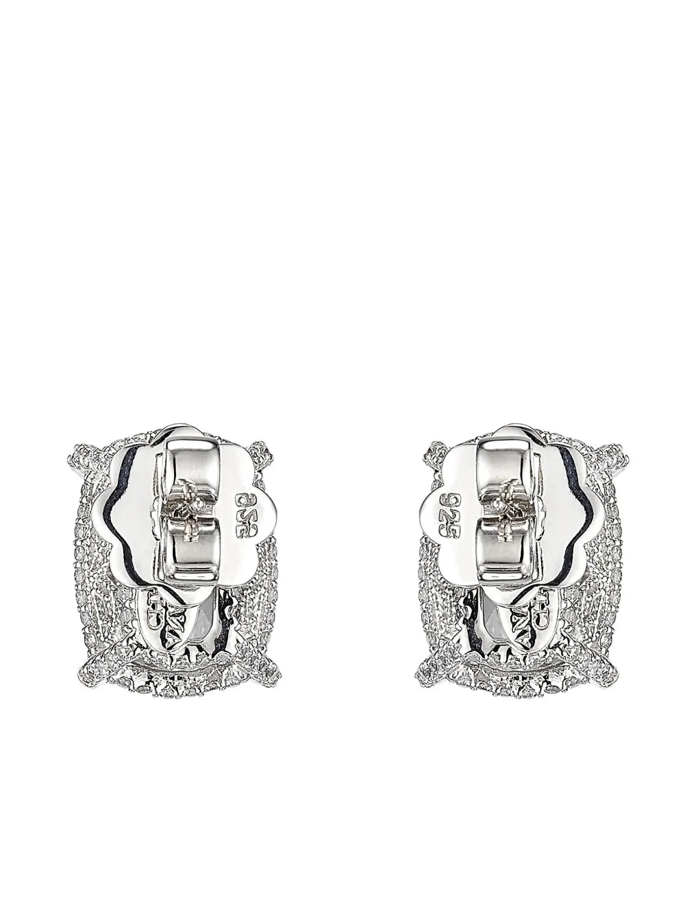 Anabela Chan 18kt White Gold Cushion Wing Diamond Stud Earrings