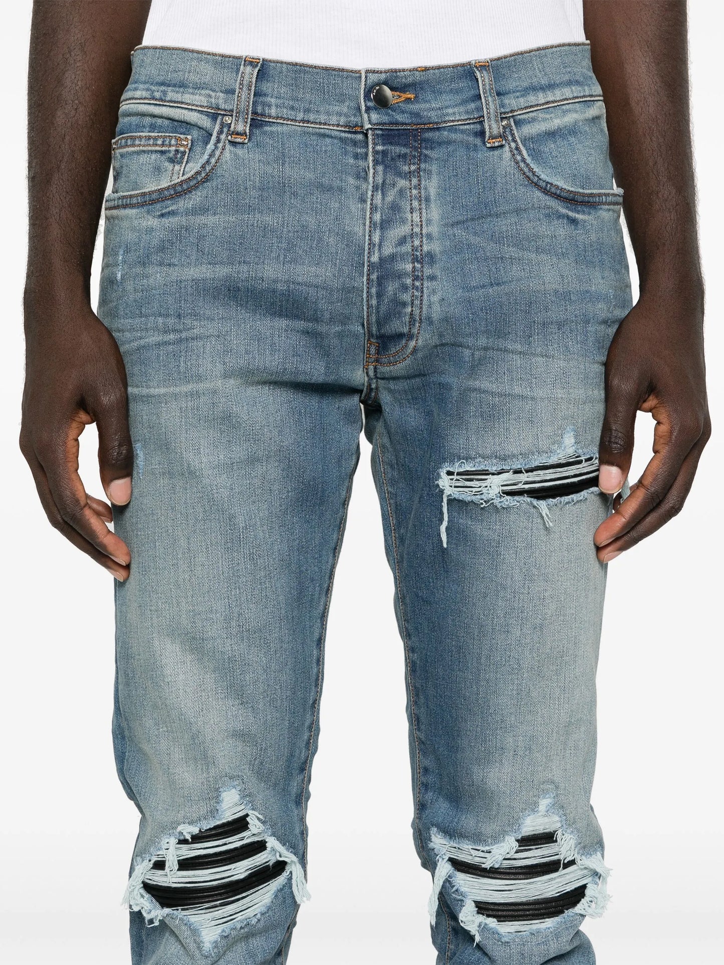 Amiri MX1 distressed-effect skinny jeans