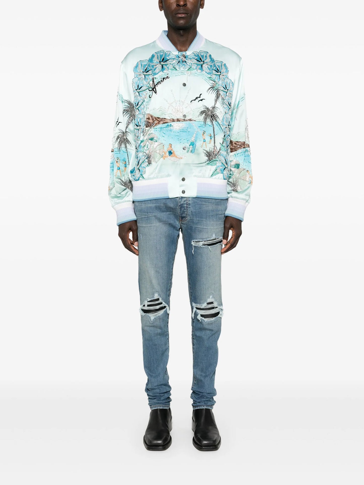 Amiri MX1 distressed-effect skinny jeans
