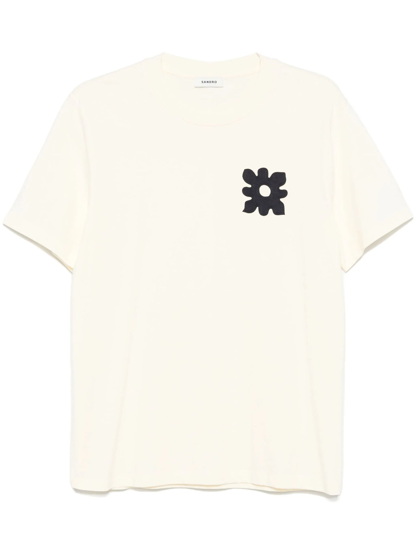 SANDRO T-Shirt mit Blumendetail
