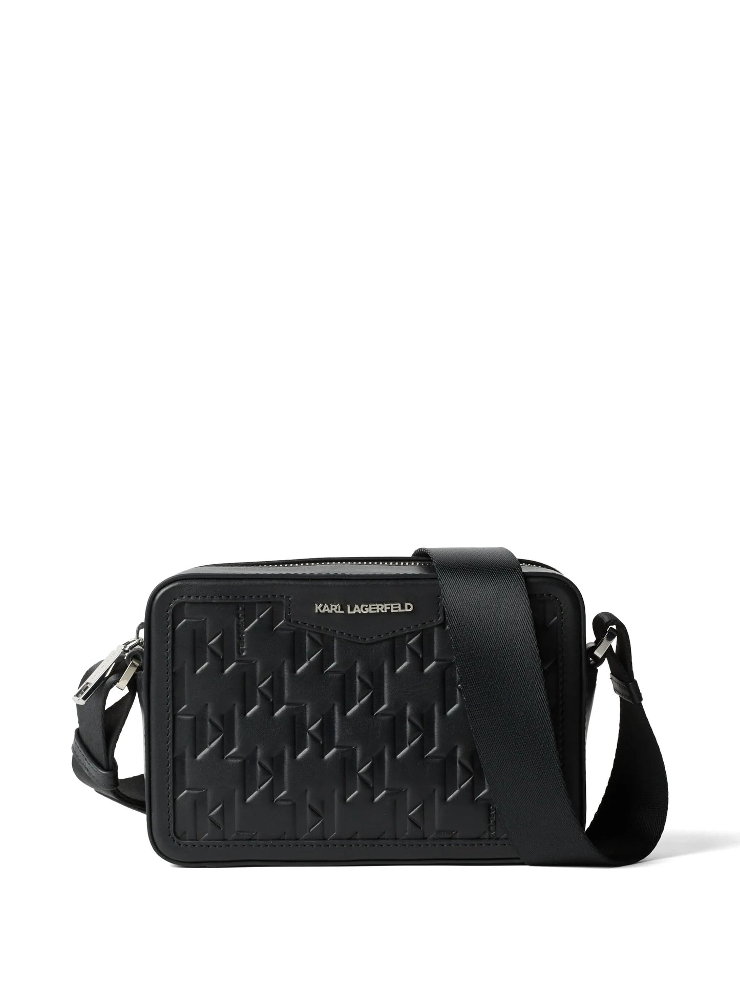 KarlLagerfeld Loom leather camera bag