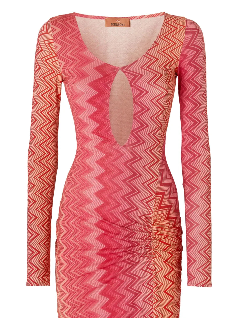 Missoni Vibrant Red Zigzag Pattern Lightweight Beach Dress