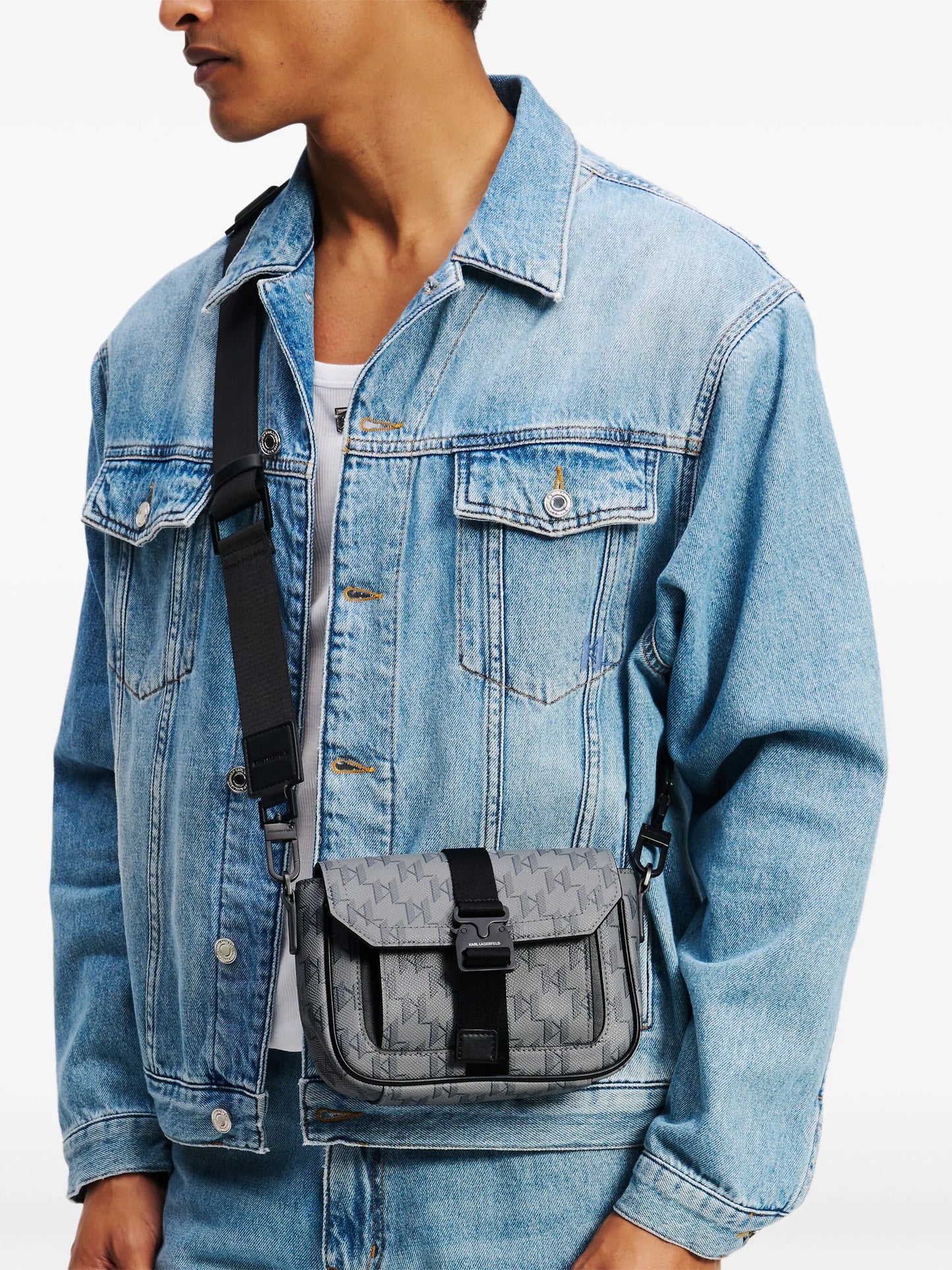 Karl Lagerfeld monogram buckled bag