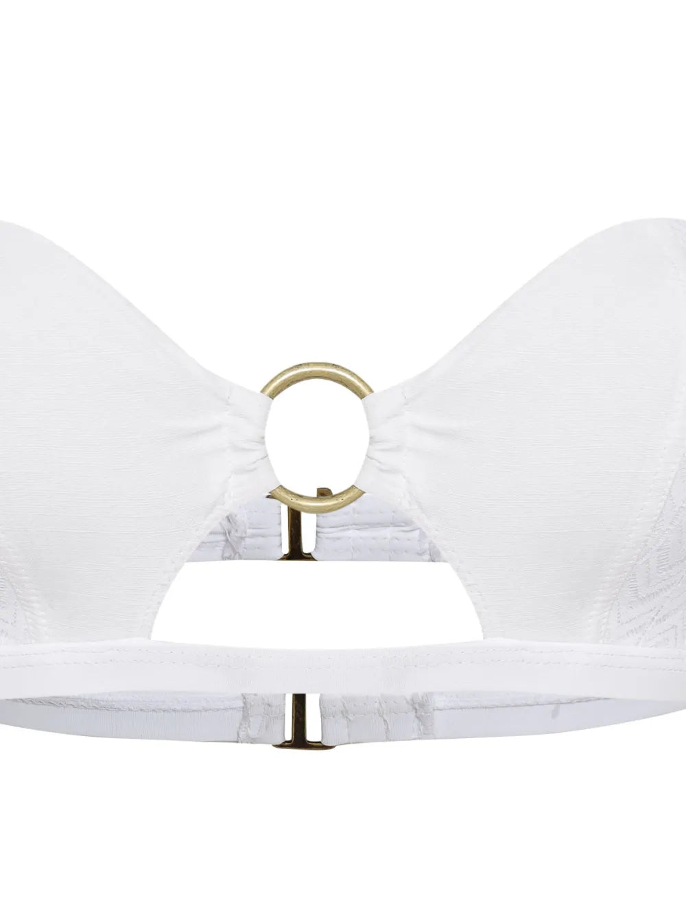 Amir Slama White Strapless Ring-Detail Elegant Bikini Set