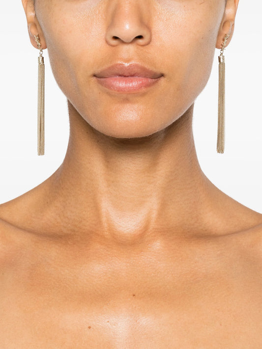 Saint Laurent boucles d'oreilles pendantes YSL à pompons