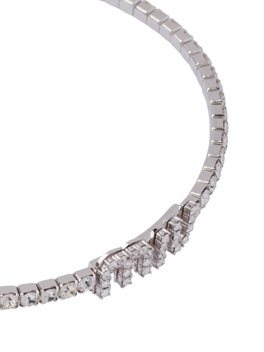 Miumiu collier à ornements en cristal