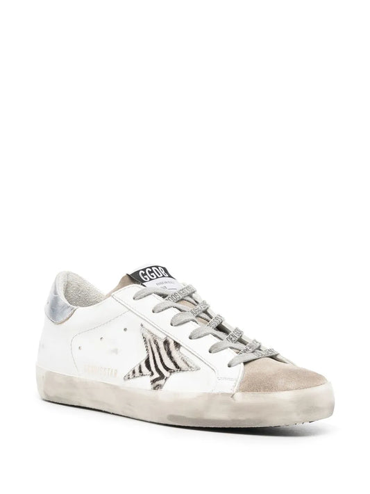 Golden Goose Super Star Women's Low-Top White Leather Sneakers Stylish