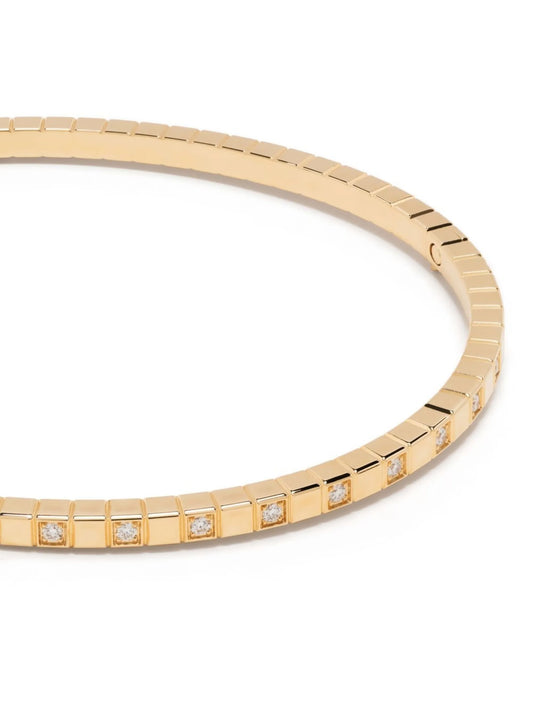 18kt yellow gold Ice Cube diamond bangle