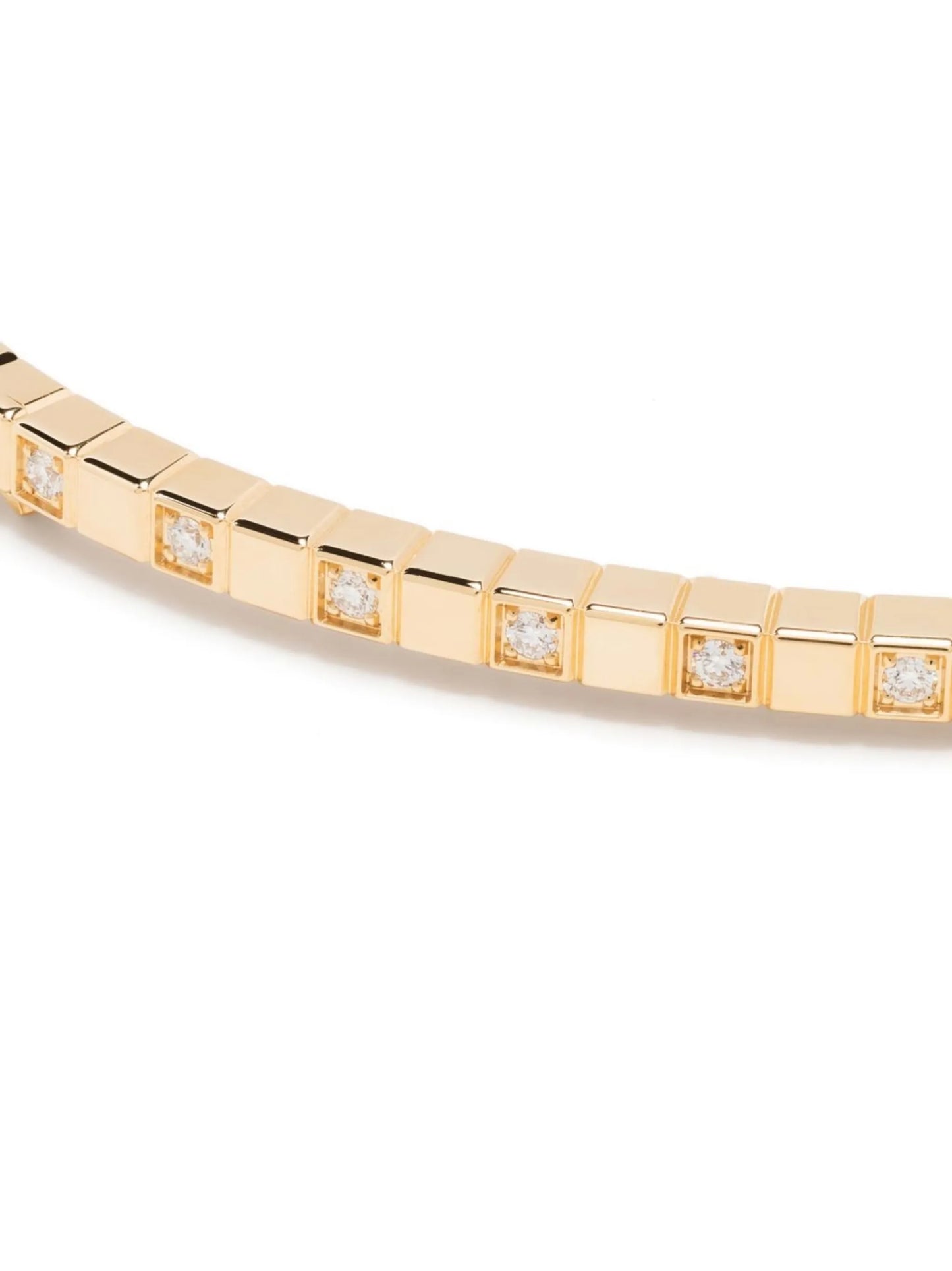 18kt yellow gold Ice Cube diamond bangle