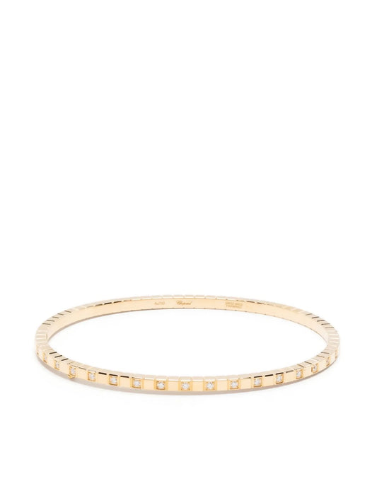 18kt yellow gold Ice Cube diamond bangle