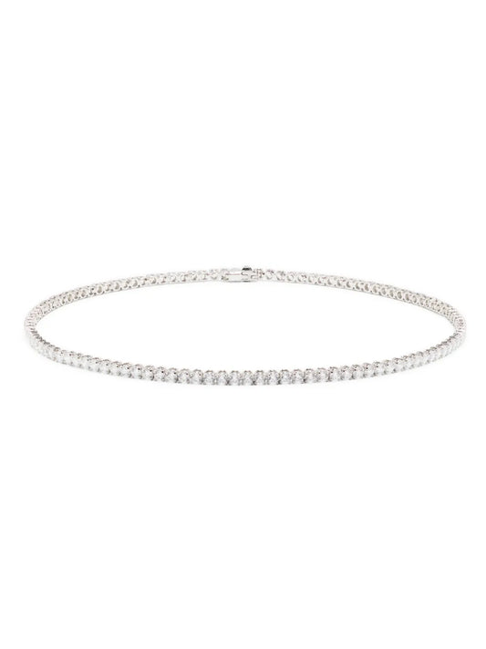 Swarovski Matrix Tennis Necklace White Rhodium Crystal Embellished Clasp