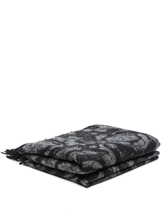 Versace fringed blanket