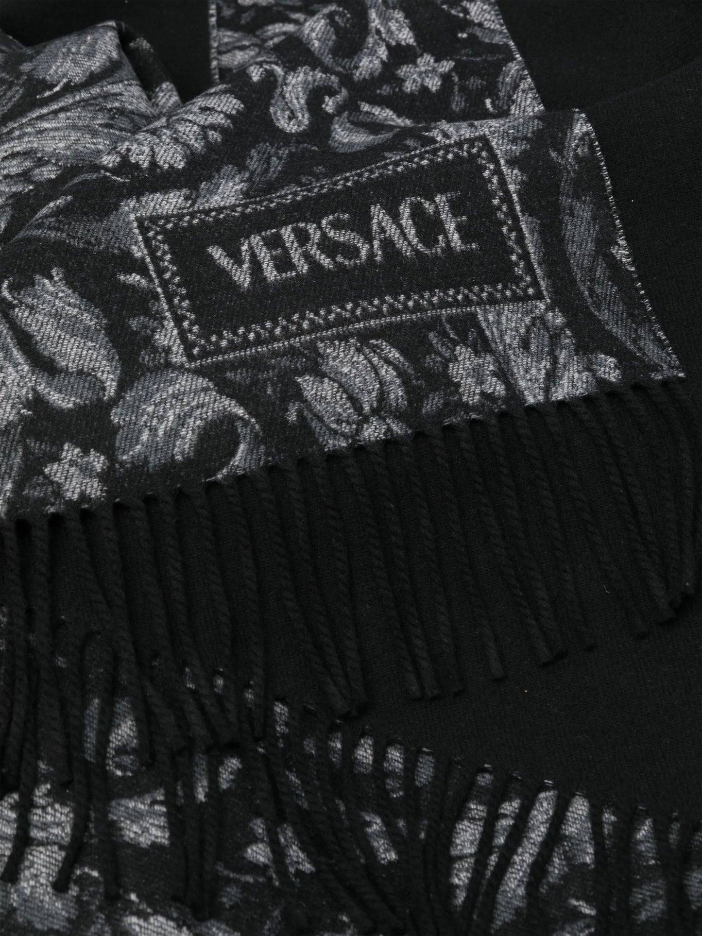 Versace fringed blanket