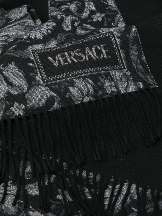 Versace fringed blanket