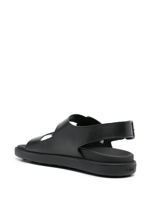 Toved-logo leather sandals