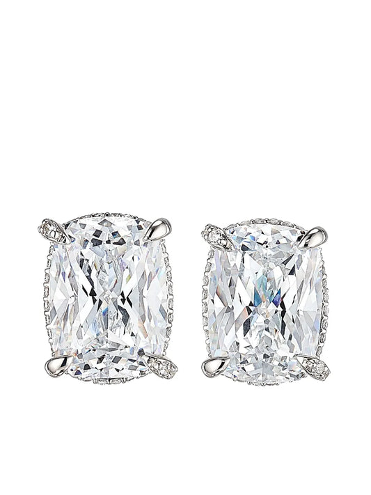 Anabela Chan 18kt White Gold Cushion Wing Diamond Stud Earrings