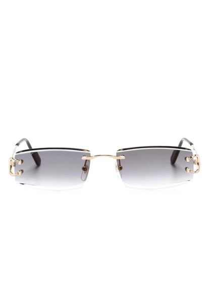 Cartier's Eyewear  rectangle-frame rimless sunglasses