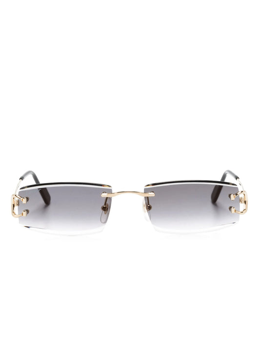 Cartier's Eyewear  rectangle-frame rimless sunglasses