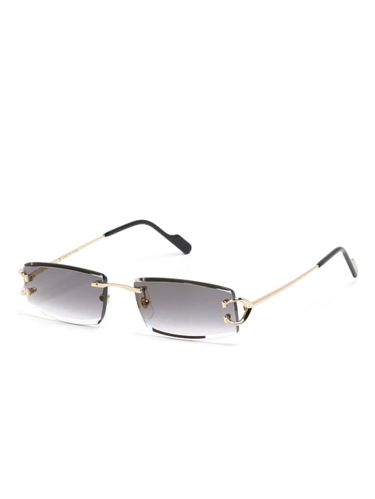 Cartier's Eyewear  rectangle-frame rimless sunglasses