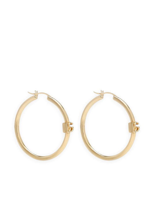 Dolce & Gabanna logo-charm hoop earrings