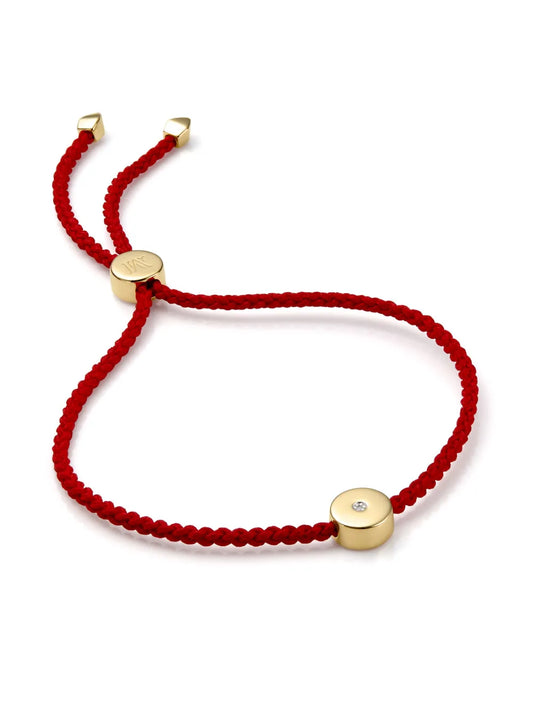 Monica Vinader Recycled Gold Adjustable Rope-Detail Bracelet