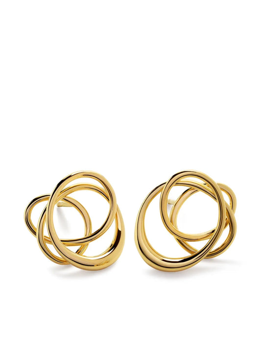 Monica Vinader Nura Wrap 18kt Gold Vermeil Layered Stud Earrings