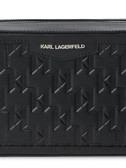 KarlLagerfeld Loom leather camera bag