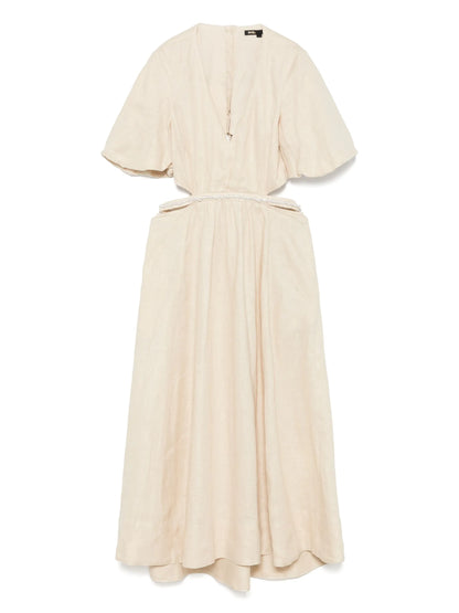 MiuMiu faux-pearl-embellished midi dress