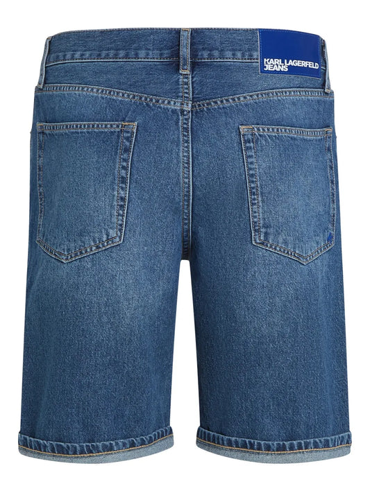 Karl Lagerfeld Men's Blue Denim Shorts Organic Cotton Comfortable Stylish