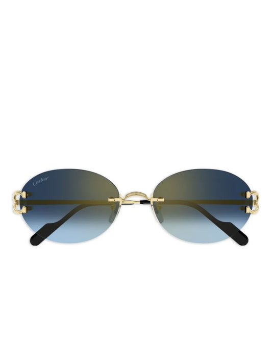 Cartier Round Sunglasses Gold