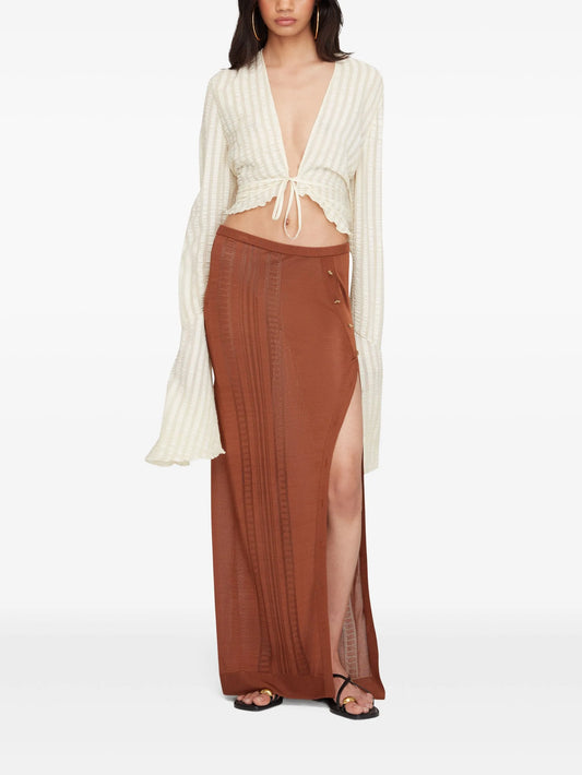 Donban silk cropped blouse