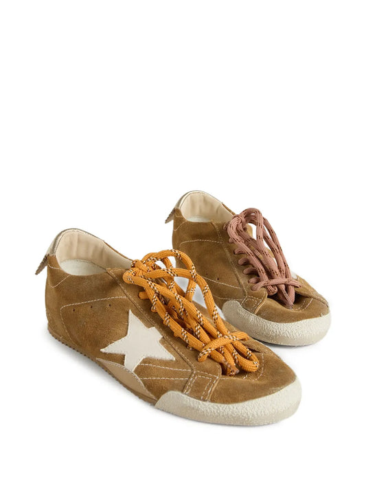 Golden Goose Women’s True Star Brown Leather Low-Top Sneakers With Star Detail
