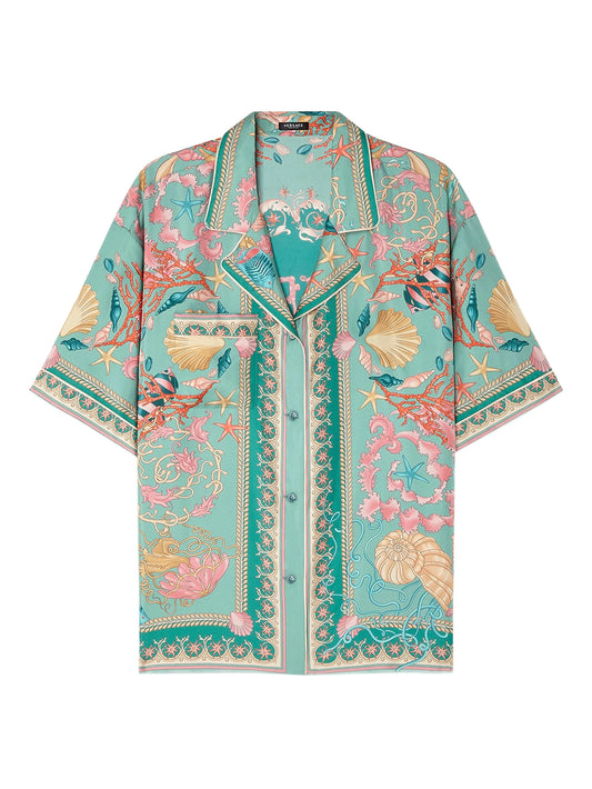 Versace  Underwater Barocco silk shirt